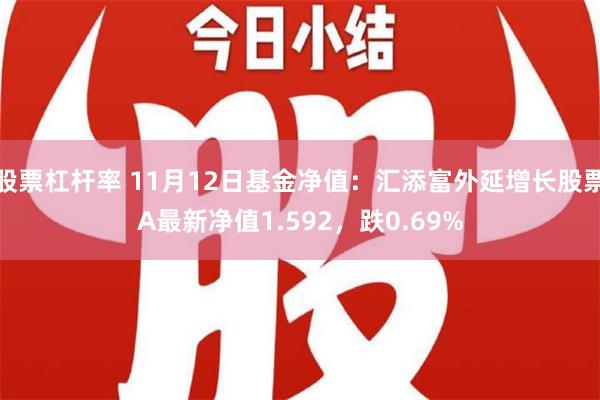 股票杠杆率 11月12日基金净值：汇添富外延增长股票A最新净值1.592，跌0.69%