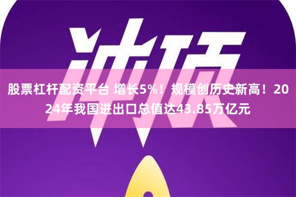 股票杠杆配资平台 增长5%！规模创历史新高！2024年我国进出口总值达43.85万亿元